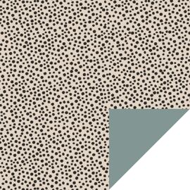 Rol inpakpapier Black dots/beige